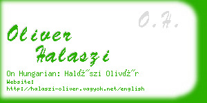 oliver halaszi business card